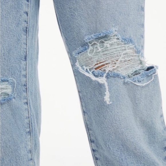 NWT good American high rise straight leg light wash jeans sz 12/31 - Picture 9 of 9